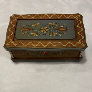 Vintage ANRI musical Wooden Jewelry Box